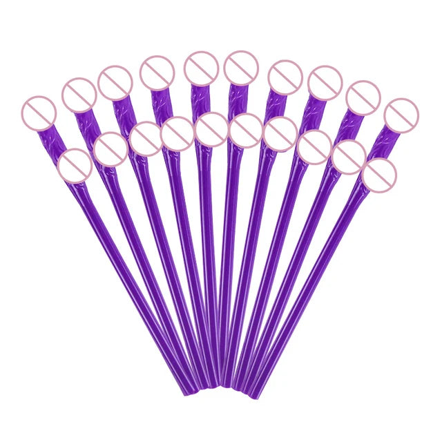 New Bachelorette Party Penis Straws Plastic Novelty Nude Dick Drink Straw For Hen Night Bar Decor Wedding Team Bride Supplies