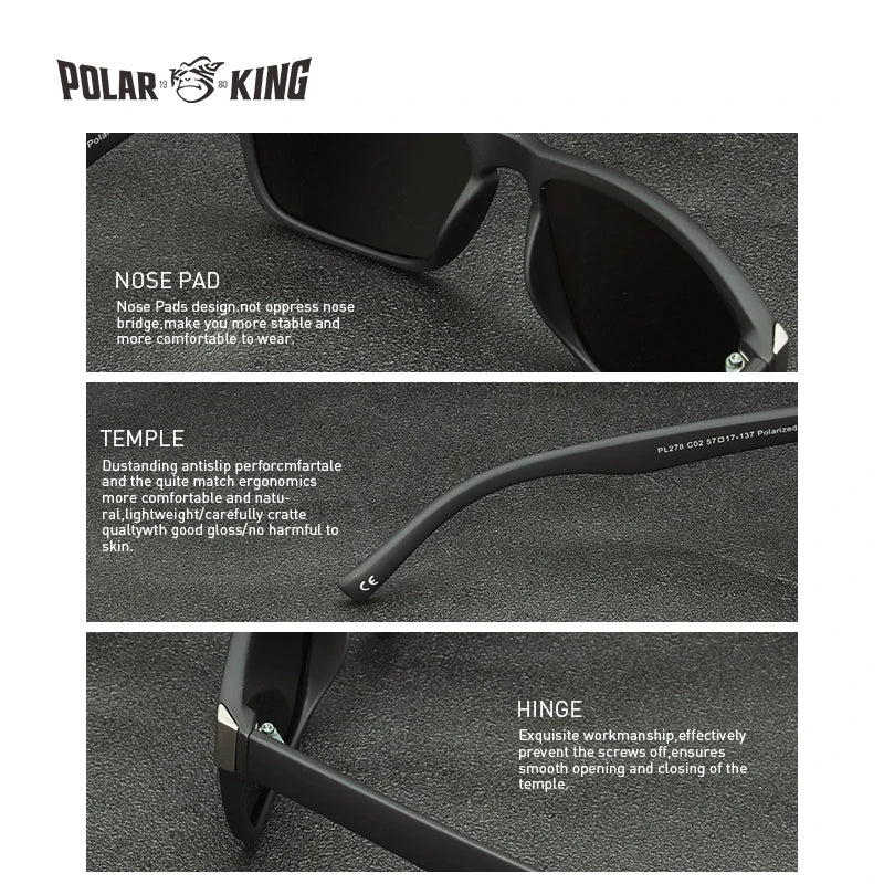 Polarking Sunglasses Polarized Multi Color Frame Men Vintage Classic Brand Sun glasses Lens Driving Eyewear For Men/Women 278