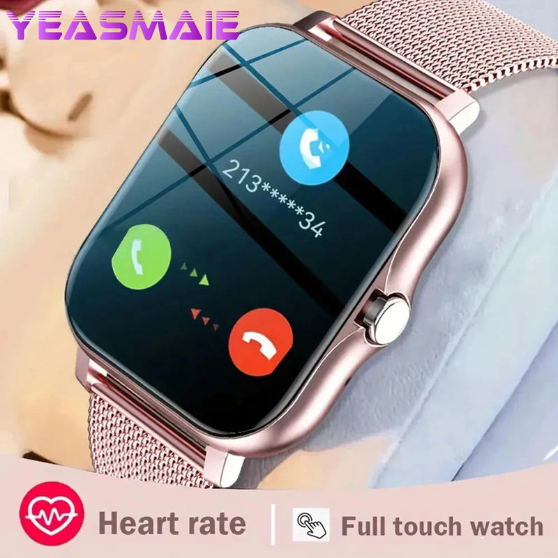 New SmartWatch BluetoothCall Take Control Voice Assistant Custom Watch Face  24-Hour Heart Rate Monitnoring SmartWatch Women Men