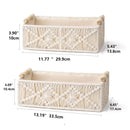 Makramee Aufbewahrungskörbe Boho Deko Box Handgemacht Gewebt Dekorative Arbeitsplatte Toilettentank Regal Schrank Organizer für Schlafzimmer