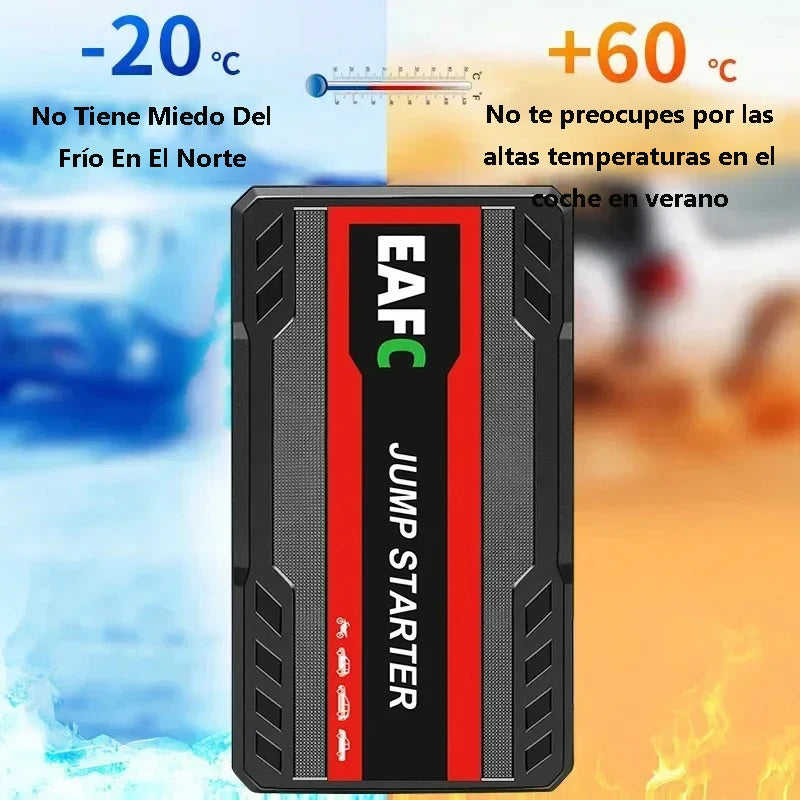 EAFC 12V Car Jump Starter 600A Power Bank Portable Car Battery Booster Charger Starting Device Auto Emergency Start-up Lighting
