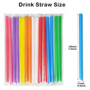 50-400Pcs Colorful &Black Large Drinking Straws Bubble Tea Straw MilkTea Smoothies Milkshake Party Wedding Bar Home Accessories