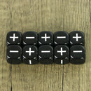 Fate Dice Opaque Black  White 10PCS 16mm for Board Game Accessories