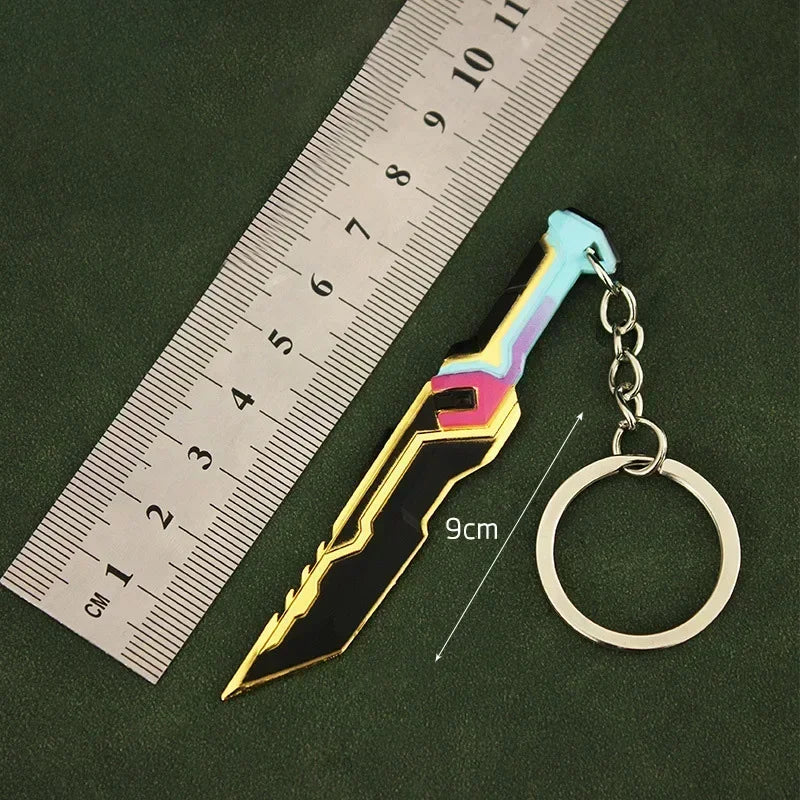 Valorant Weapon Keychain Reaver Karambit Vandal Prime Champions Skins Samurai Sword Pocketknife Weapon Model Gifts Toys for Boys