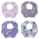 Kangobaby 4pcs Muslin Burp Cloths Sets Most Fashion Colorful Solid Color Baby Infinity Scarf Bibs