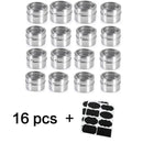 Magnetic Spice Jar Stainless Steel Seasoning Pot Set Household Condiment Bottle Storage Tank Rack with Stickers Kitchen Tools