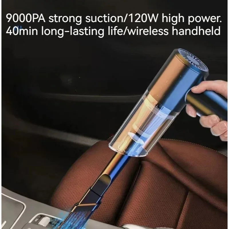 Wireless Vacuum Cleaner Portable 9000Pa Strong Suction Dust Catcher Cordless Handheld Wet Dry Vacuum Cleaner Air Duster for Car