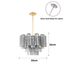 The Amber Orbit | Tiered Glass Chandelier with E14 Sockets