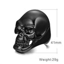Vintage Men Rings Skeleton Punk Rock Jewelry Black Skull Ring Halloween Party Gift Accessories