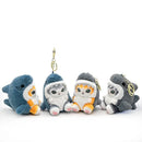new Soft Cute Sitting position shark cat fragrance keychain pendant Playing Doll Couple soft fashione  Bookbag Hanging Doll