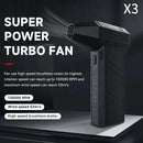 130000RPM Dust Blower Violent Fan With LED Light Powerful Handheld Rechargeable  Blower Electric Air Duster 3 Speed 52 m/s
