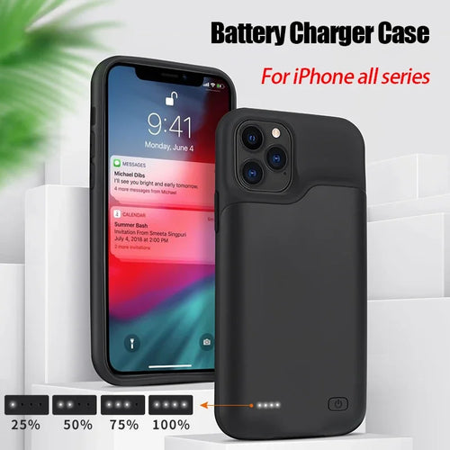 The Endless Case | 20000mAh iPhone Battery Charger — Protective Case with Integrated Power Bank