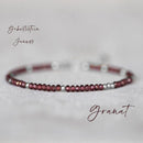 Garnet bracelet, January birthstone bracelet, Red garnet bracelet, Mothers Day present, January birthstone