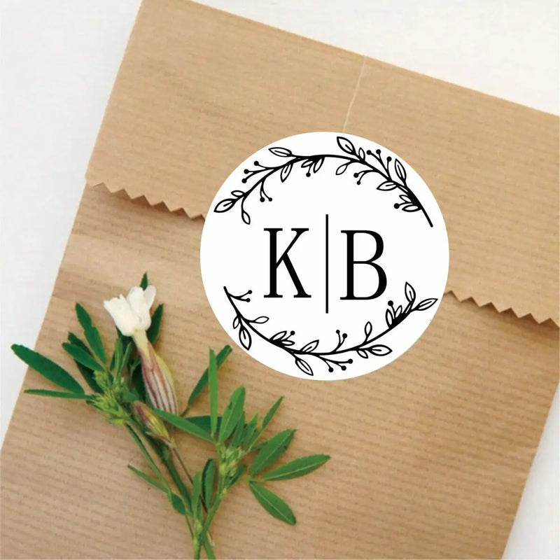 96 Pcs Personalized Round Circle Label Stickers Custom Name Date Thank You Stickers for Bridal Shower Party Favors