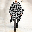 Autumn Trendy Men's Cape Coat Vintage Poncho Jacket Batwing Sleeve Irregular Design Men Hooded Trench Shawl Coat Cosplay Costume