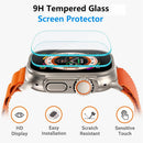 Panzerglasfolie für Apple Watch Ultra 2 49mm mit Ausrichtungshilfe HD-Displayschutz für iWatch Ultra 49mm Einfaches Installationsset