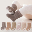 3Pair Newborn Baby Sock Children Boy Girl Kid Autumn Warm Breathable Non Slip Stocking Solid Fashion Socken Clothes Accessories