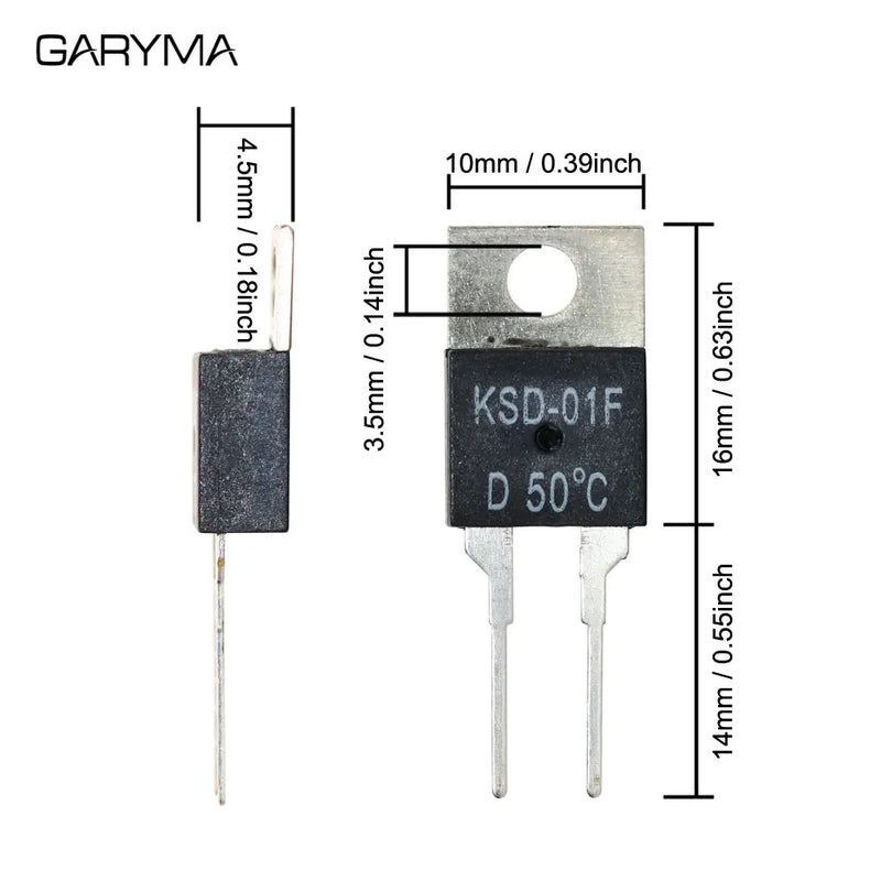 KSD-01F JUC-31F 40 45 50 55 60 65 70 75 80 85 90 95 100 105 110 115 120 125 130 C Degrees NO NC Temperature Sensor Thermostat