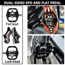 BUCKLOS Pedals Contact MTB Bike Cleat Pedal Flat Dual Function Mountain Bike Pedal Fit SPD System Bearing Bicycle Platform Pedal