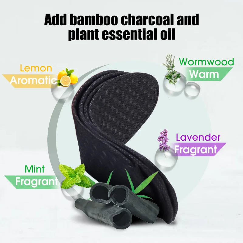 Bamboo Insole Deodorant Insoles Mesh Breathable Absorb-Sweat Shoe Pads Running Sport Insert Light Weight Cushion for Men Women