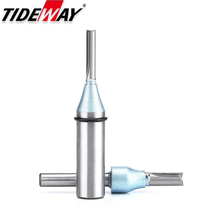 Tideway 1/4 Shank TCT Straight Router Bits for MDF Wood Woodworking Carving Milling Cutter Engraving Carbide CNC Tools End Mill