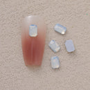 100pcs/Pack White Opal Drop Heart Mixed Shaped Resin Rhinestone Fancy Style Shiny 3D Manicure Nail Art Decoration Charms Jewelry