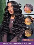 The Silk Cascade | 40-Inch HD Lace Front Deep Wave Human Hair Wig