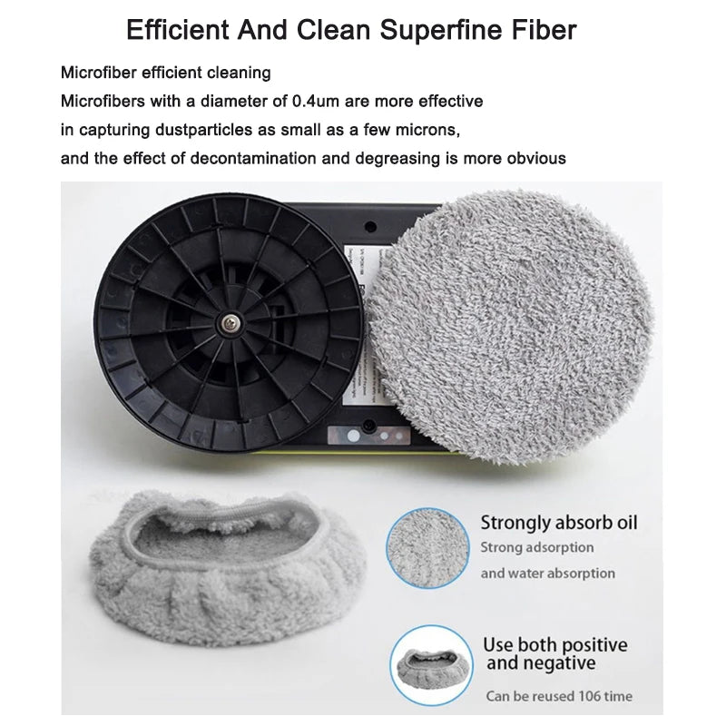 12 Pcs/set Robot Window Vacuum Mop Cloth Purerobo W-R3 High Quality Clean Cloth Hobot 168 188 Weeper Cloth Vacuum Cleaner Parts