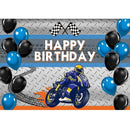 Motocross Racing Theme Backdrop Motorcycle Dirt Bike Photography Background for Boys Birthday Party Decoration Cake Table Banner