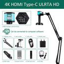 YIZHAN Digital Microscope 4K FULL HD HDMI VGA 1080P Industrial Camera C-Mount Via Type Measurement 150x Lens For Soldering Phone