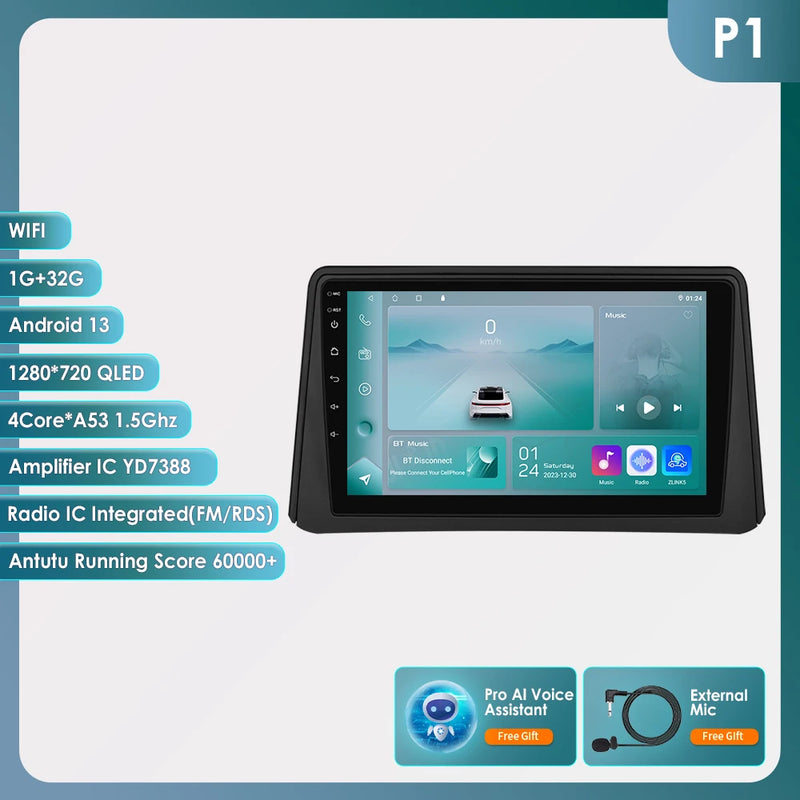 8G 128G 2Din Android 14 Car Radio Multimedia Player for Opel Mokka 2012 2013 2014 2015 2016 Autoradio GPS Navi Wifi Audio Stereo