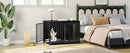 Dog Cage Furniture, 100 Cm Dog Box for Home, Sliding Doors, 2 Doors, Modern Wooden Indoor Dog Box for Small/Medium/Large Dogs