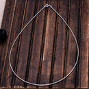 Elegant Simple Choker Collars Necklace For Women Real Pure 925 Sterling Silver Jewelry 16 18 20 22 24 Inch