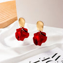 Colorful Petal Leaves Drop Earrings For Women Korean Fashion Jewelry Women's Accessories Charm Gift Wholesale