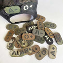 5*2.5CM IR Reflection Blood Type A B AB O POS NEG Embleem Hook and Loop Patches,Tactical Badges Clothes Stickers Glow in Dark