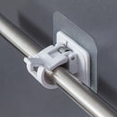 Set of 2/4/8 Self Adhesive Hooks Punch-free Curtain Rod Clip Hook Window Curtains Wall Hanging Holder Household Clamp Fixed Clip