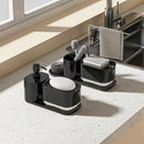 Hand Dish Soap Dispenser Sponge Towel Holder Sink Drain Tray Liquid Soap Pump Container Bathroom Accessory Kitchen Organizer