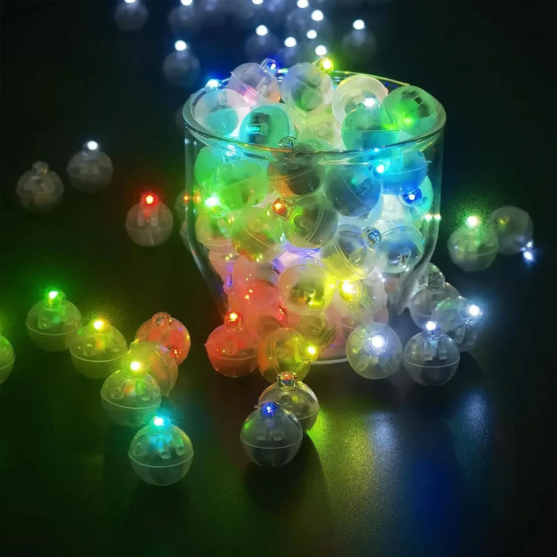 Wholesale Mini LED Balloon Light Flash LuminousTiny Tumbler Ball Lamp Lantern Lights Halloween Christmas Party.Prop Decorations