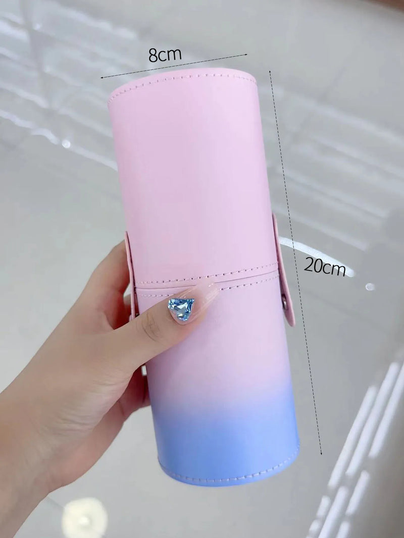 Makeup Brush Holder Large Capacity Make up Brush Case Organizer Cosmetic Cup Cylinder Storage Bag