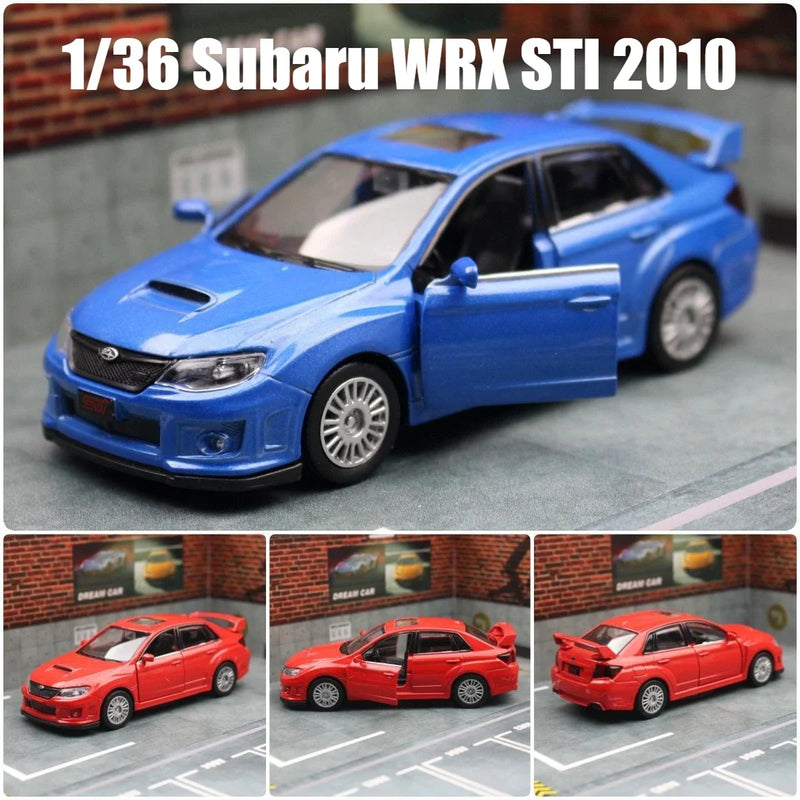 1:36 SUBARU Impreza WRX STI Racing Car Toy Model For Children Diecast Vehicle Miniature 1:36 Pull Back Collection Gift