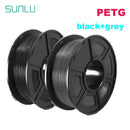 SUNLU 2KG 3D PLA/PETG/PLA PLUS/Clear Filament 1.75mm 2Roll 1KG 3D Printer Neatly Wound 3D Filament for 3D Printer& 3D Pen