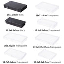 8Styles Plastic Storage Box Small Square Clear Black Box For Jewelry Diamond Embroidery Craft Bead Pill Home Storage Supply