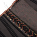 Steampunk Corsets for Women V-neck Gothic Corset Jacquard Corset Vest Cosplay Costume Pirate Corset Brown Black