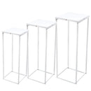 3Pcs Metal Geometric Flower Pot Rack Holder Plant Display Stand Home Decor Column Flower Stand For Wedding Party Centerpiece