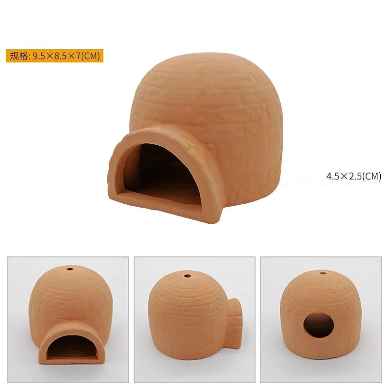 Ceramics Aquarium Decoration Shrimp Fish Hatch Hiding Shelter Pineapple House Fish Spawn Clay Pots Aquarium Accessories