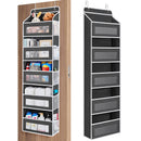 Over the Door 5‑Shelf Organizer, Large Pockets, Anti‑Tilt 44lb Load, Hanging Storage for Bedroom, Bathroom, Pantry, Nursery, Bla