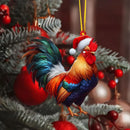 2D Christmas Tree Pendant 2D Flat Acrylic Xmas Tree Hanging Ornaments Cartoon Home Decor New Year Christmas Gifts