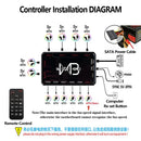 Wovibo PC Computer Cooling Case Radiator, Fan Cooler, RGB, ARGB, PWM, 4Pin, 5V, 3Pin, 120mm, Branco, Preto, 12cm