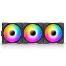 TEUCER JM-1 Fan Kit 3 in 1 ARGB Mirror Cycle Light Effect 4Pin PWM 800-2000RPM Water Cooling 360mm Wireless PC Cooler Fan