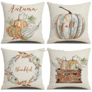 Thanksgiving Waterproof Cushion Cover 45X45 Autumn Maple Leaf Pumpkin Pillowcase Decorative Sofa Cushions Pillow Covers